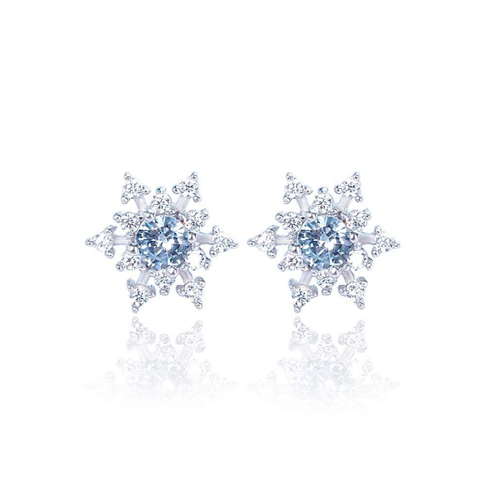 【数量限定】girls ピアス 雪の結晶 レディース人気 シンプル Candy オシャレ ジルコニア 高級 ぴあす シルバー925 金属アレルギー対応 アクセサリー 彼女 プレゼント