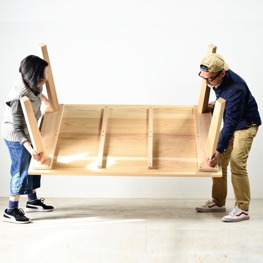 福岡県の家具 【※DIY塗装】無印良品無垢材テーブル 180×80