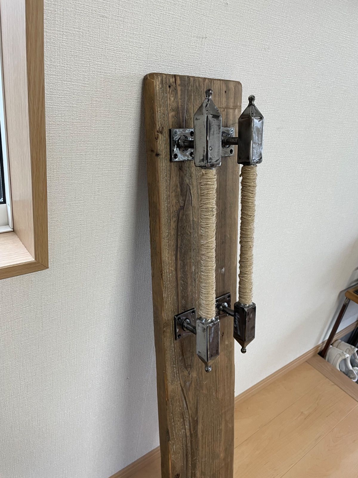 アイアン家具 雑貨 取手 ドアノブ ドアハンドル 扉用等 2本セット 