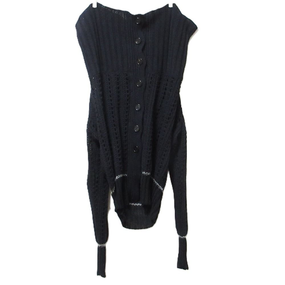 ANN DEMEULEMEESTER 変形ローゲージニットジャケット　本人期 ANN DEMEULEMEESTER 変形ローゲージニットジャケット 本人期