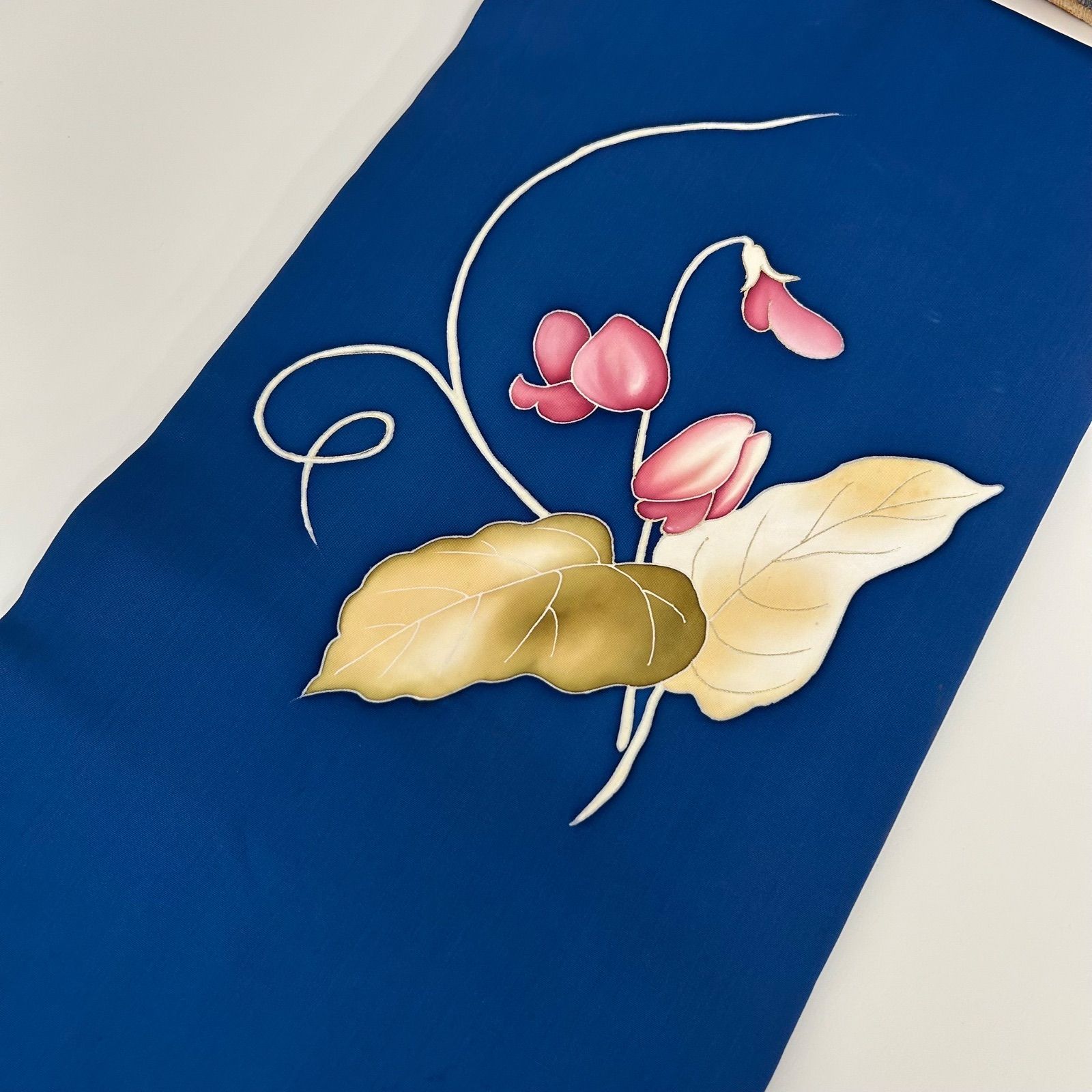 名古屋帯 塩瀬 正絹 青地 素敵な染め 九寸 MA-397 - メルカリ