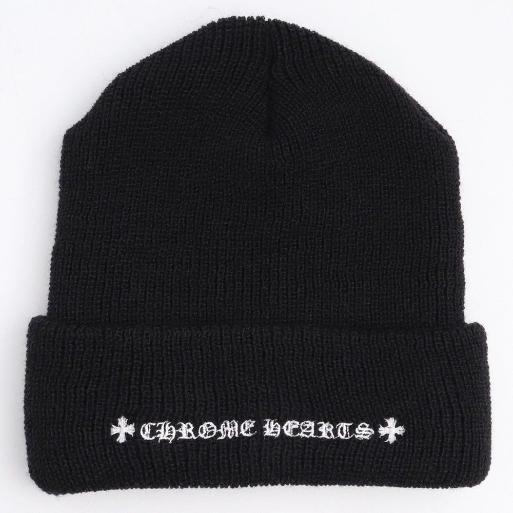 未使用 CHROME HEARTS ウールワッチキャップ CHプラス ブラック - メルカリ