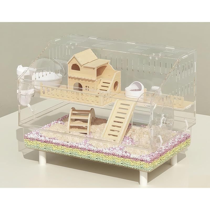 ケージと回し車のセット mymさま専用 大きめの小動物用ケージと回し