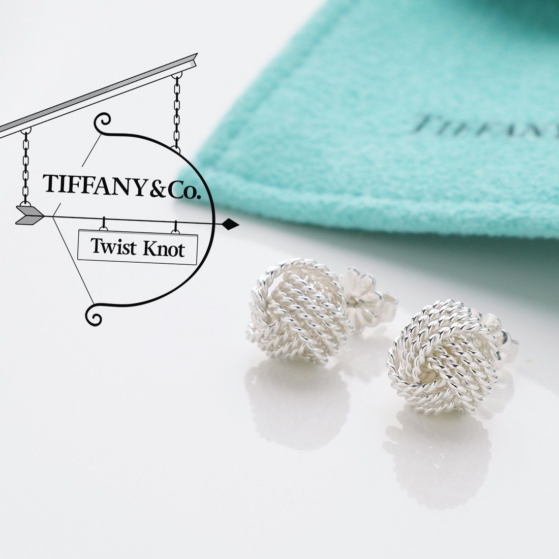 爆買いSALE】 ティファニー ツイストノットメッシュピアス TIFFANY&Co