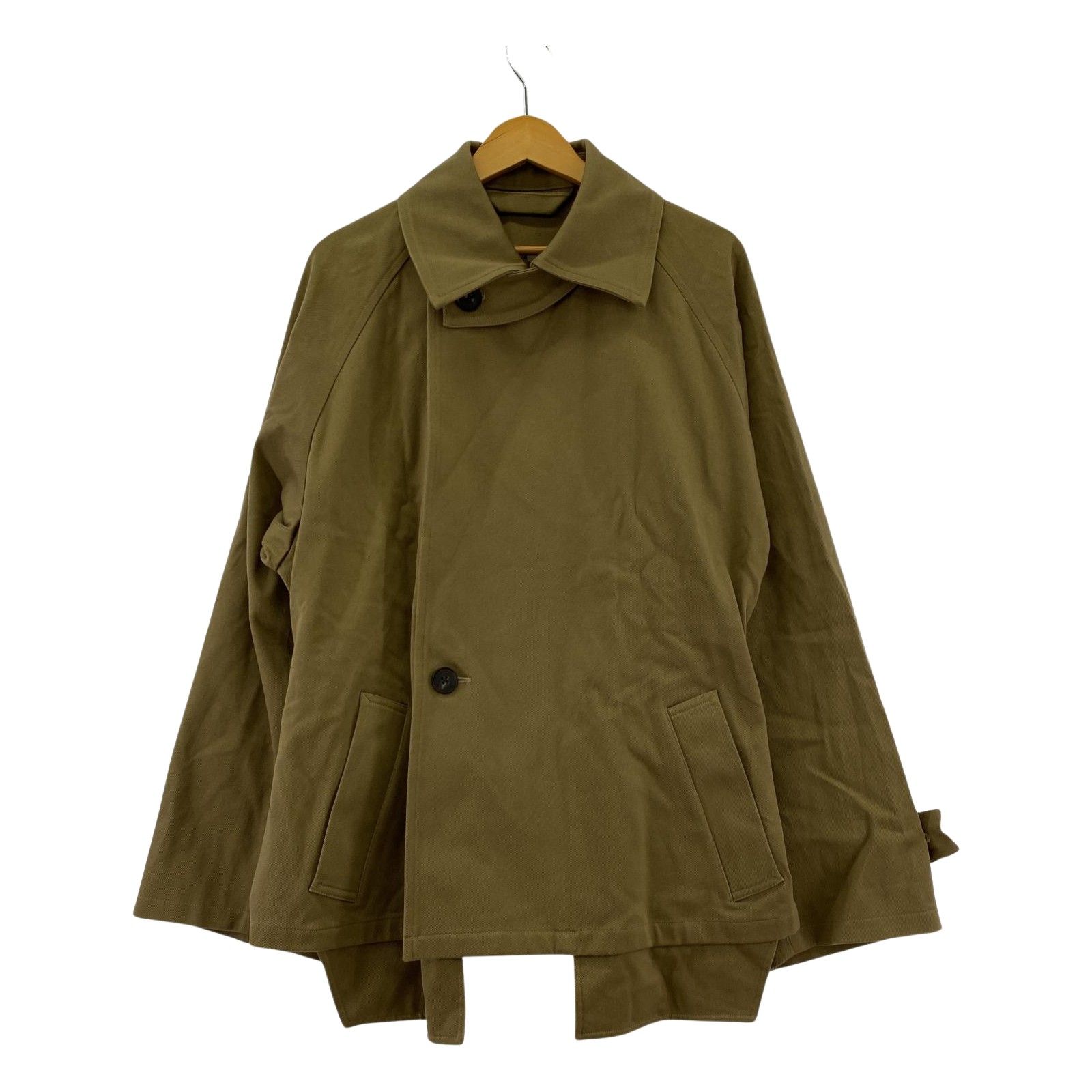 Blanc YM ブランワイエム リボン付き ショート トレンチコート sizeS/カーキ系 メンズ