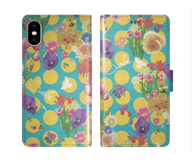 [iPhone14] iPhone15 ケース スカラー スマホケース 手帳型 iPhone16 ケース iPhone 16 15 14 13 SE 第3世代 第2世代 スマホカバー 全機種対応 手帳 ScoLar 花 フラワー 鳥 水玉 シック ダイアリー 