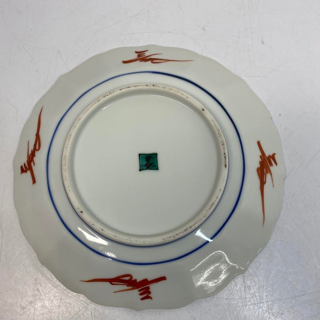 武腰一憲　九谷焼　色絵飾皿　共箱　タトチ　幅約19㎝　東な6-0528④ 武腰一憲 九谷焼 色絵飾皿 共箱 タトチ 幅約19㎝ 東な6-0528④