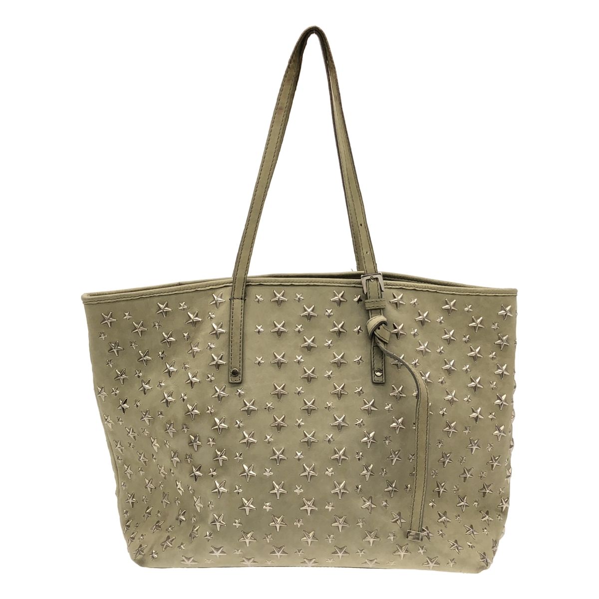 JIMMY CHOO ジミー チュウ スタースタッズレザートートバッグ グレー系