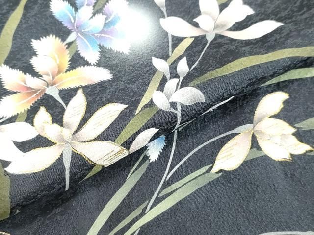 平和屋着物○訪問着 流水草花文 金彩 仮絵羽 正絹 逸品 未使用  