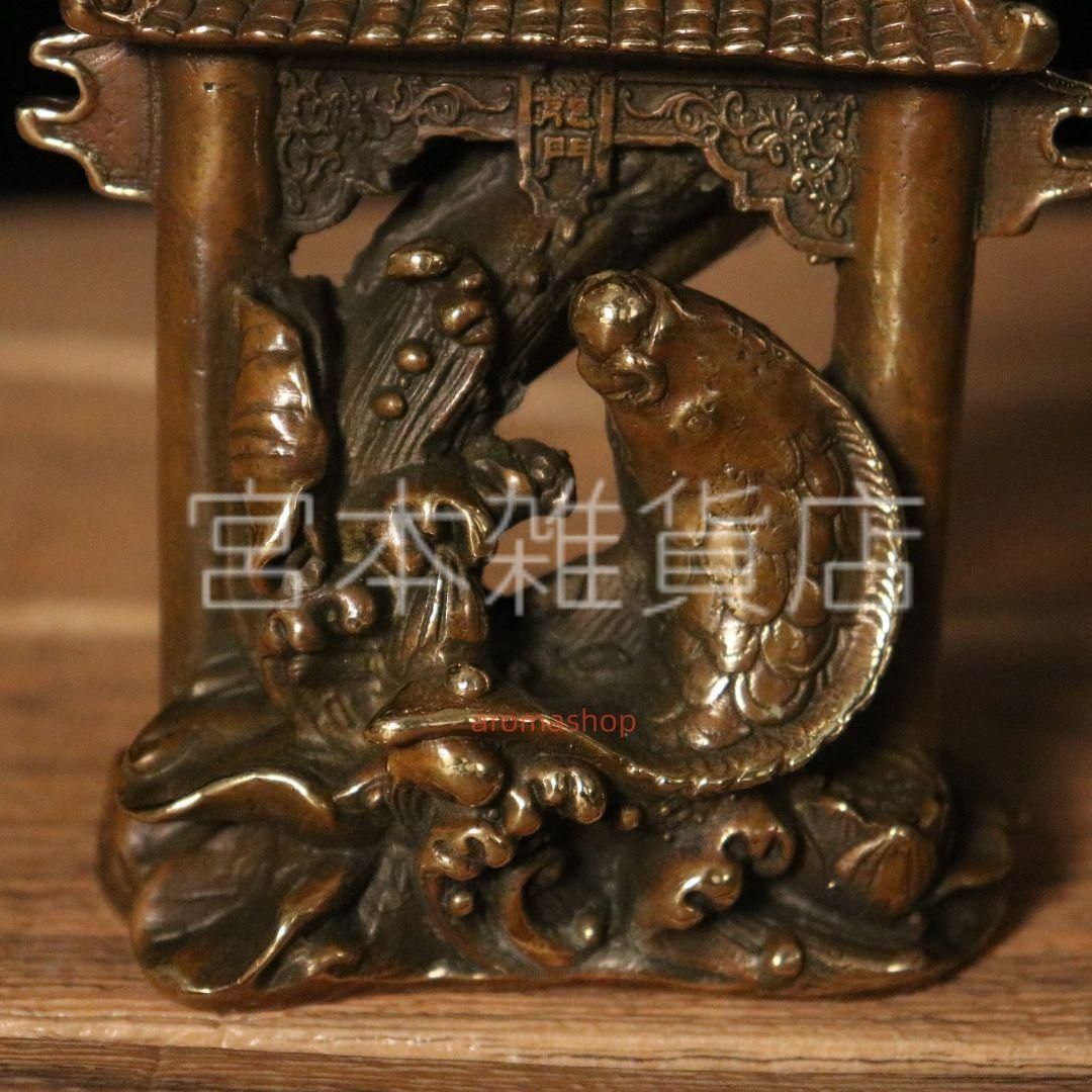 銅器 鯉躍龍門 客間 茶台 机 事務室 風水開運 装飾品 工芸品 置物 銅器 鯉躍龍門 客間 茶台 机 事務室 風水開運 装飾品 工芸品