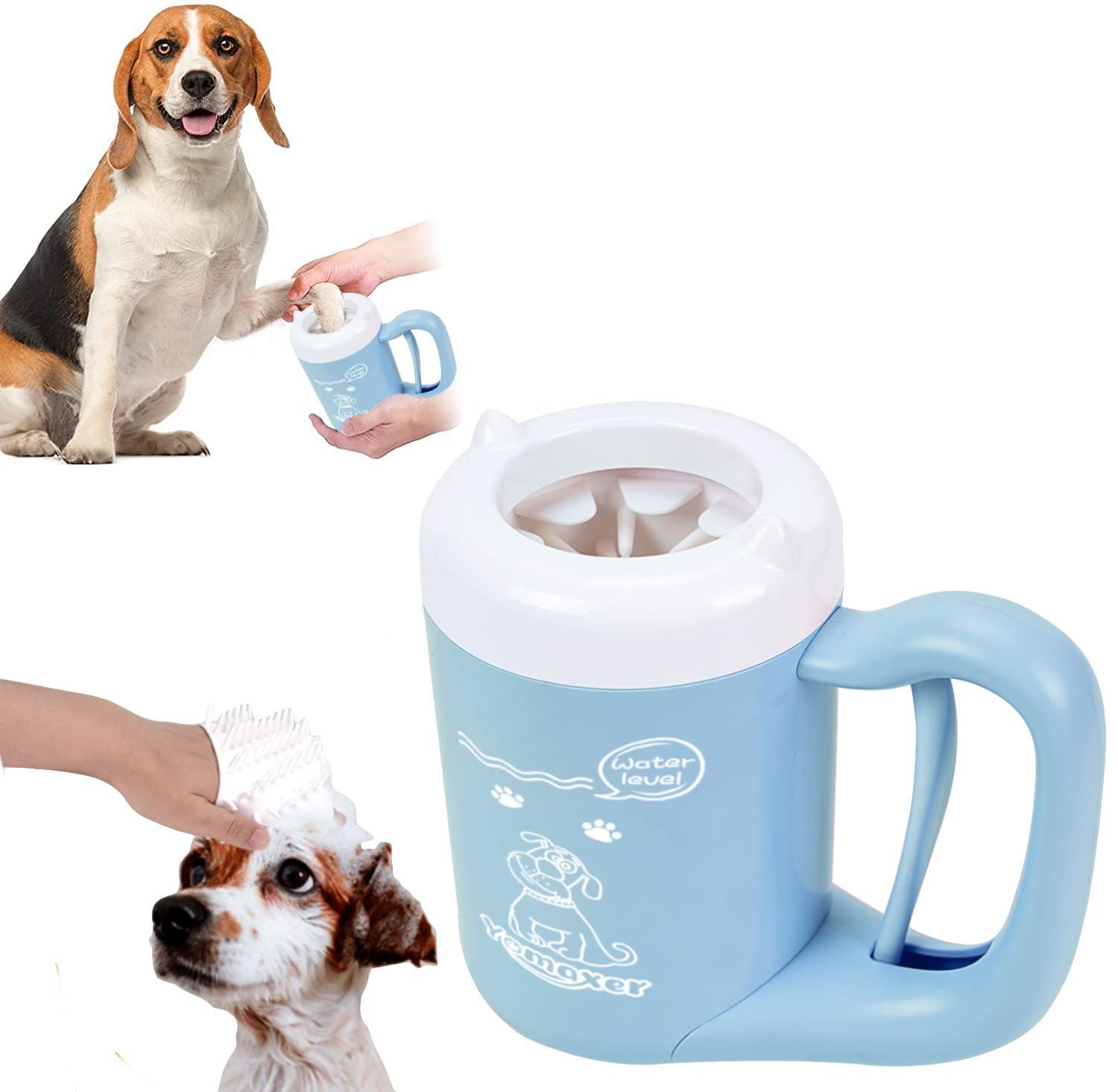 【最新デザイン】 猫 ブラシ 犬 足洗いカップ ペットブラシ 犬 足洗い ブラシ ペット 足用クリーナー お手入れ用品 猫 犬 バスグッズ 半自動式 犬足洗い器 省力 省時間 シリコーン製 360回転 