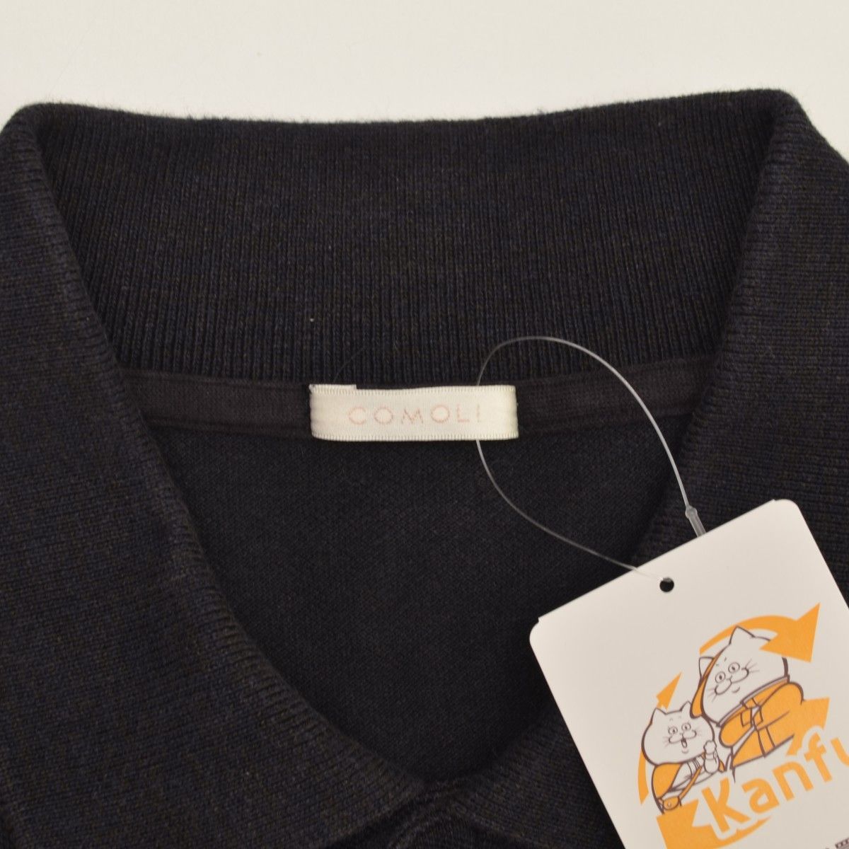 COMOLI】19SS P01-05009 Long sleeve Polo Shirt 鹿の子長袖ポロシャツ 