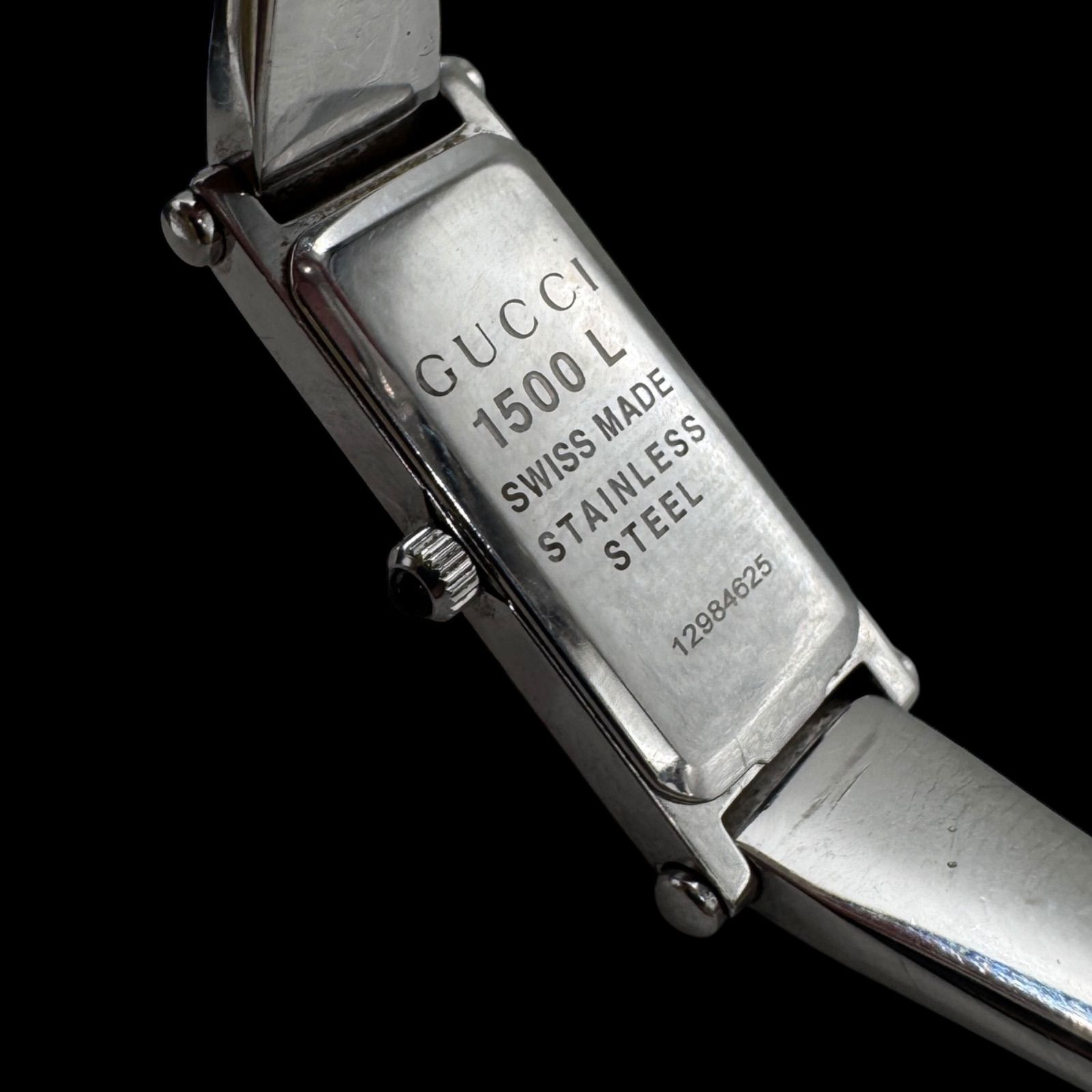1500L ホワイト文字盤 稼働品 GUCCI グッチ 1500L 1Pダイヤ シェル文字