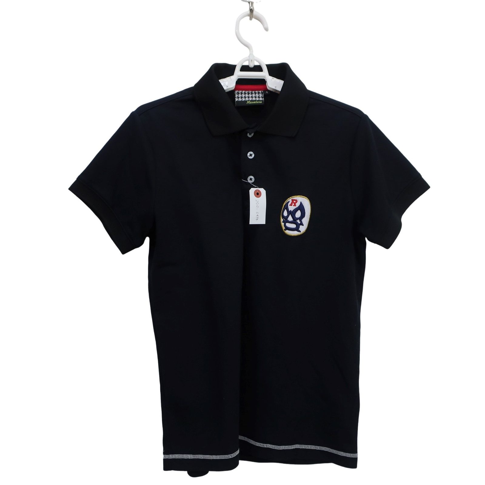 【新品未使用】サイズ4 メンズ ラッセルノ ポロシャツ 1140 RUSSELUNO(ラッセルノ) ポロシャツ 黒 メンズ 4 ゴルフウェア 2510