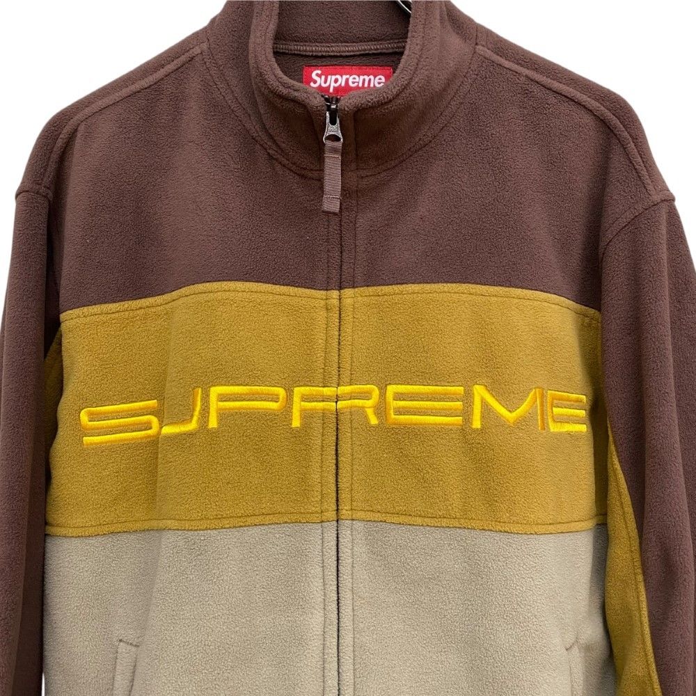 SUPREME 23AW POLARTEC ZIP JACKET Mサイズ ブラウン イエロー - メルカリ
