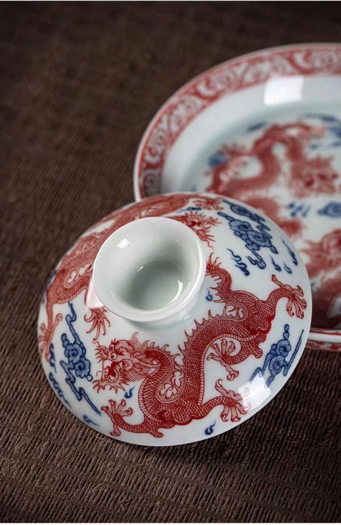 中国茶器 景徳鎮 九龍馬蹄三才蓋碗 茶杯 新品未使用 中国茶器 景徳鎮 九龍馬蹄三才蓋碗 茶杯 新品未使用 - メルカリ