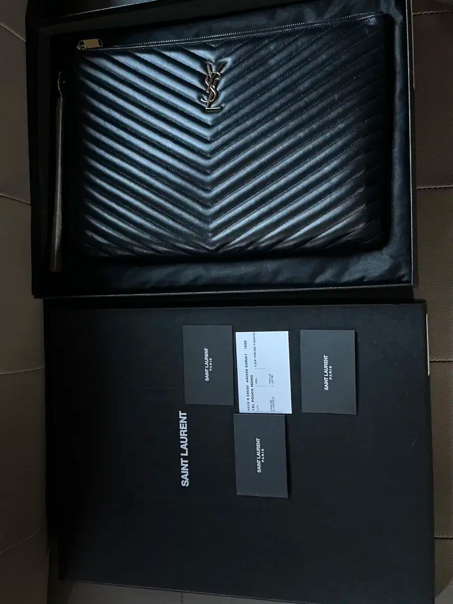 Saint Laurent サンローラン クラッチバッグ ゴールド large ラージ