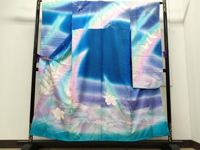 平和屋着物□フランソワーズ・モレシャン 振袖 飛鳥文 暈し染め 金銀彩