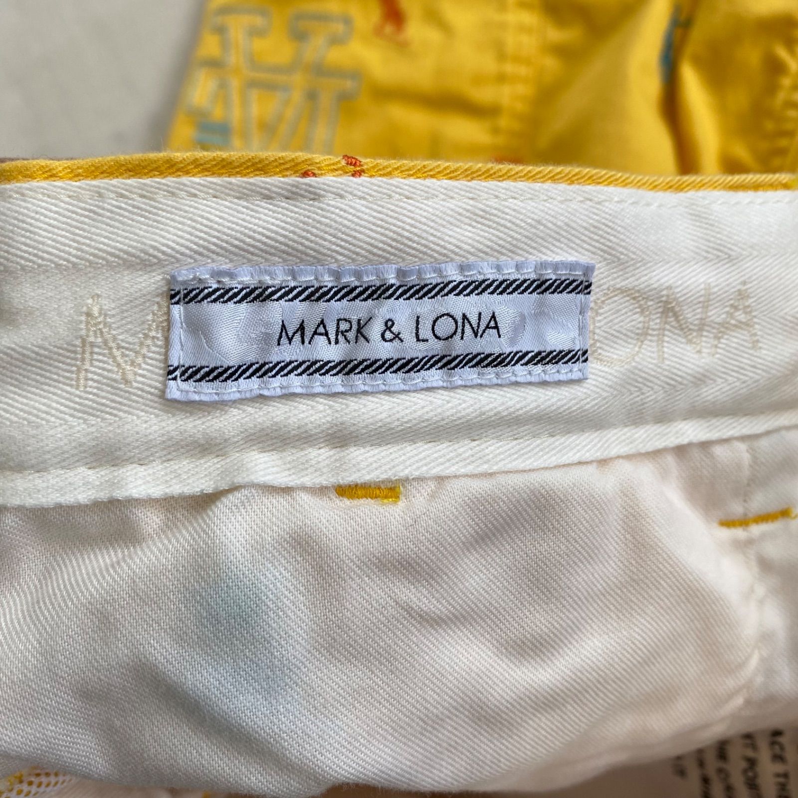 MARK&amp;LONA - マーク＆ロナ 17AW 美品 ニット ゴルフ ウエア スカル ロゴ刺繍 S 黄 楽天市場】MARK&LONA マークアンドロナ Ever Spangle Crew