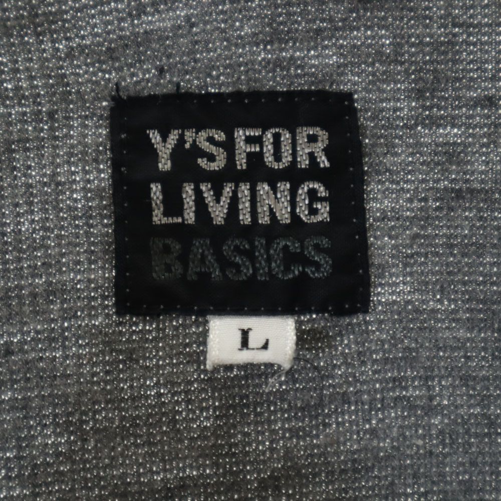 Y&#39;s for living - ワイズフォーリビング 日本製 フルジップ スウェット L グレー Y&#39;s for living BASICS チュニック レディース ワイズフォーリビング 日本製 フルジップ スウェット L グレー