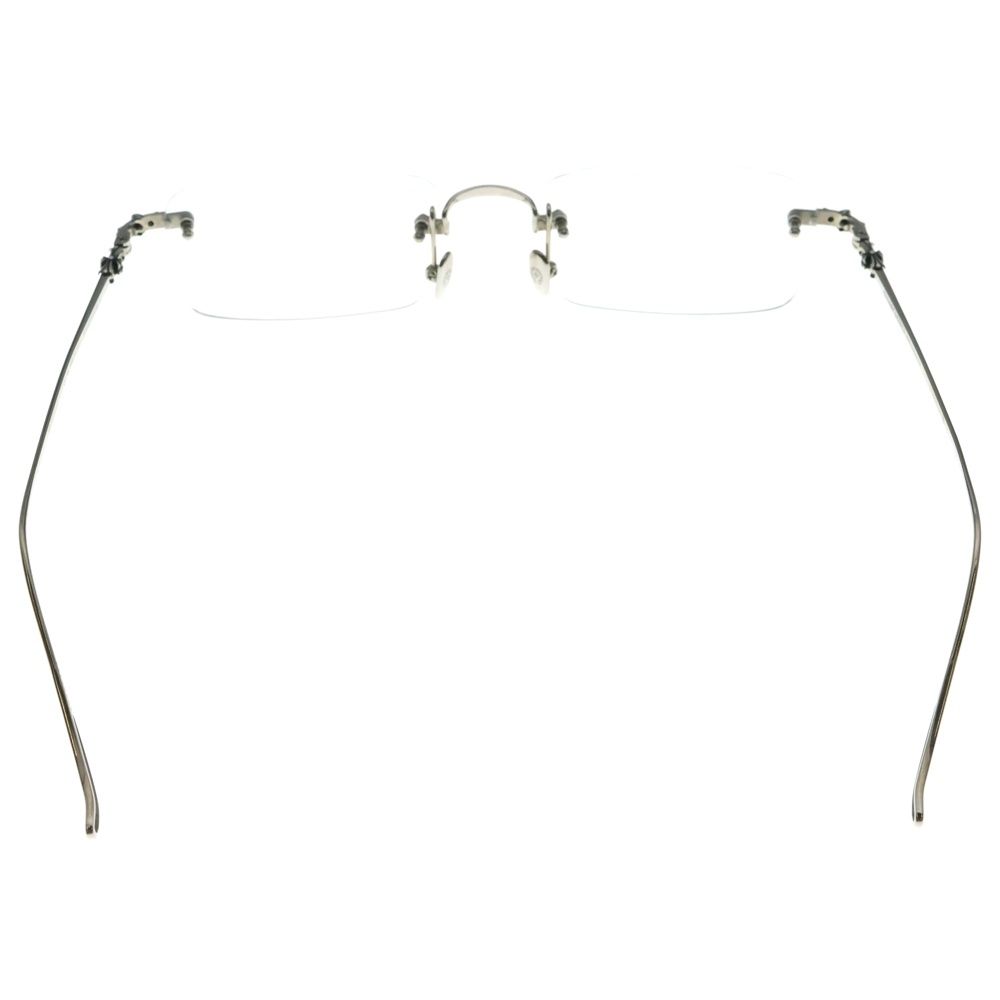 CHROME HEARTS クロムハーツ CHクロステンプル リムレスアイウェア 眼鏡 シルバー