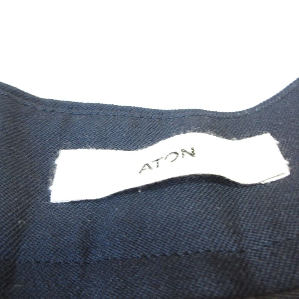 23AW ATON エイトン BACK SATIN STANDARD PANTS スラックス