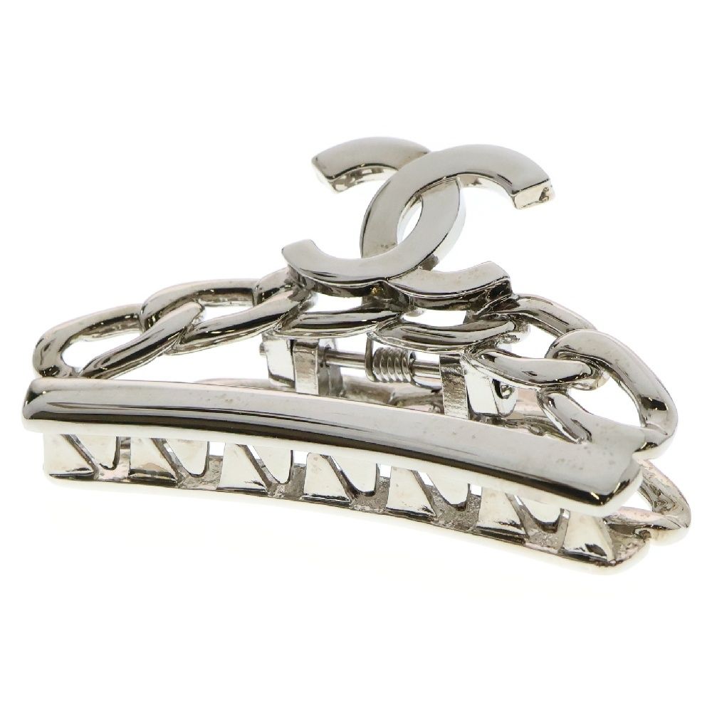 CHANEL シャネル ココマーク ヘアクリップ メタル シルバー ヘア 98 P