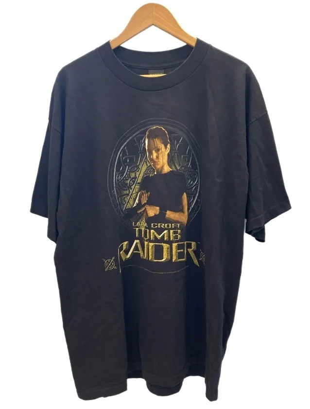ヴィンテージ　古着　トゥームレイダー　映画　ムービー　アンジー　Tシャツ　黒 Dead Stock 00's Lara Croft : Tomb Raider T-shirt 映画 トゥーム
