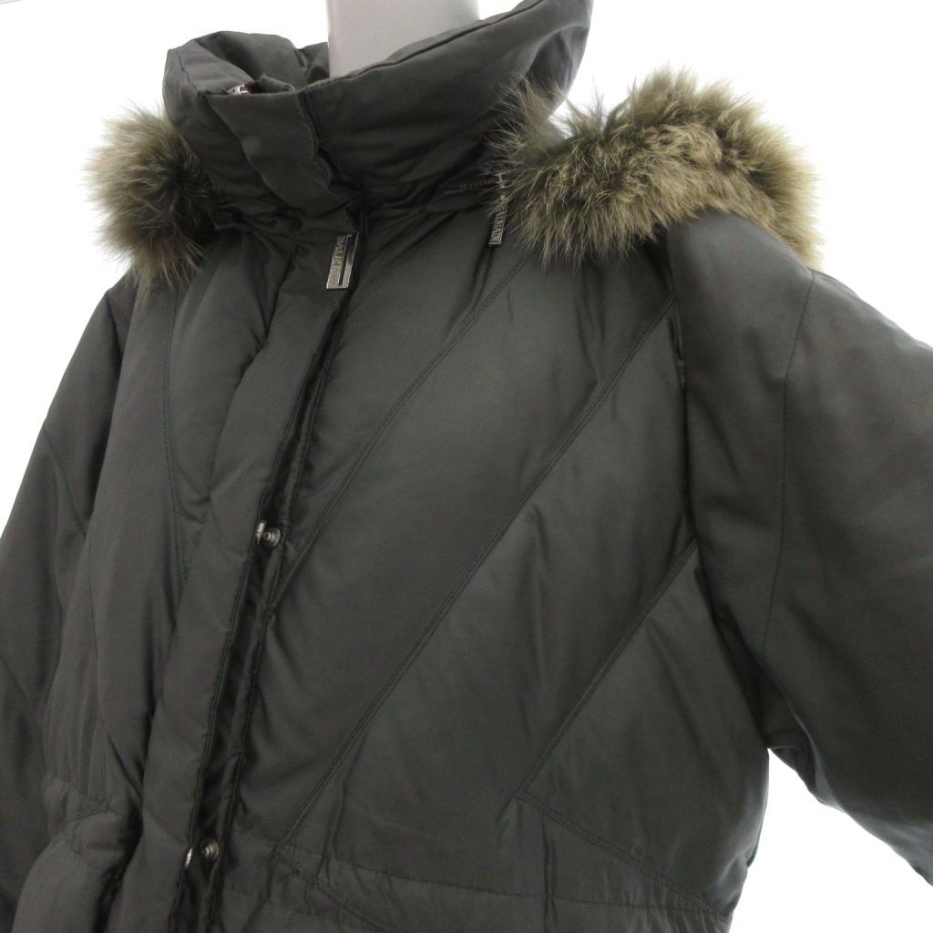 バルマン・フードファー付きコート•美品 ファーコート レディース 毛皮コート フォックス レディース