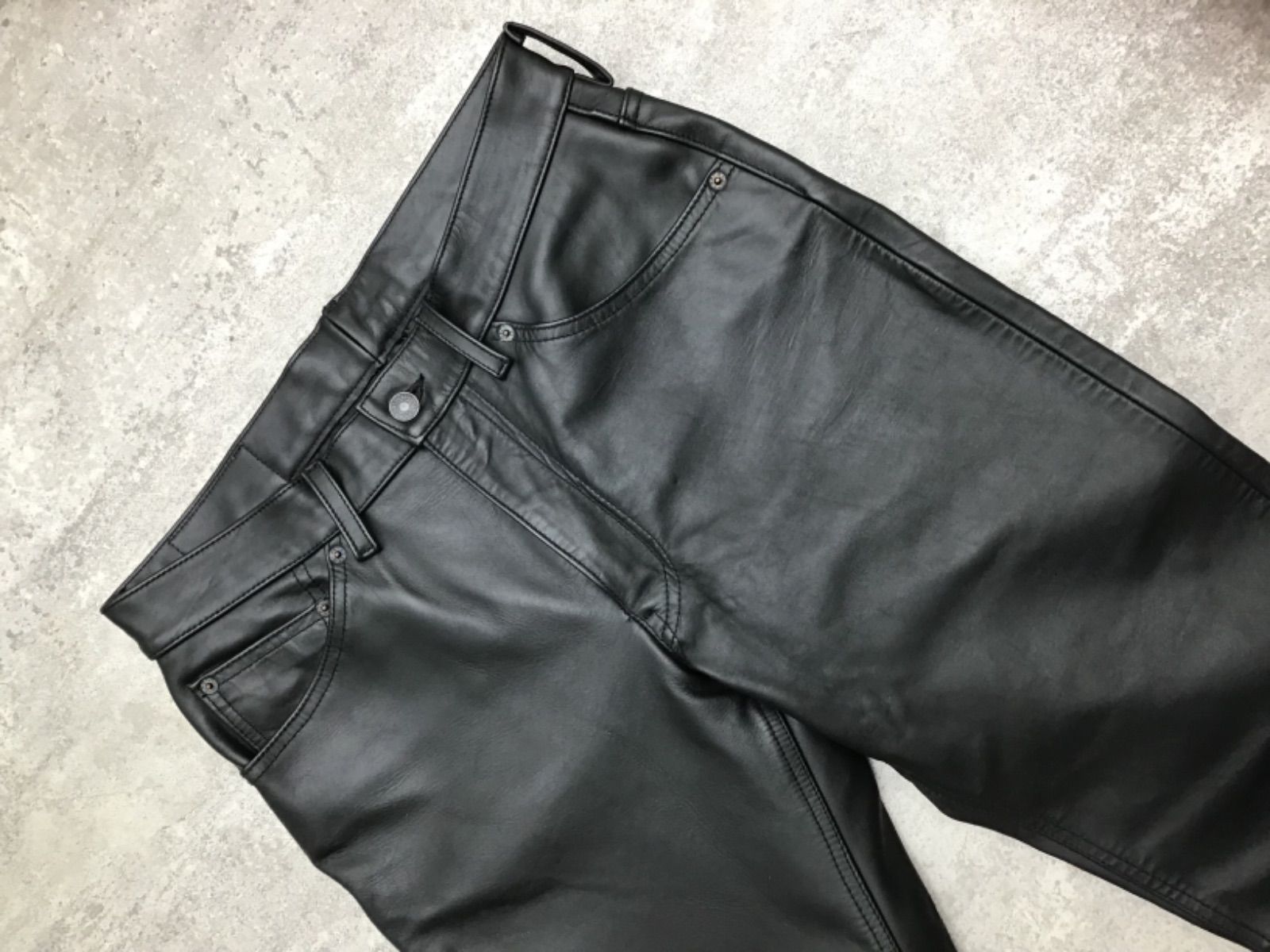 稀少 Levi's 517 馬革 ブーツカット ホースレザー レザーパンツ