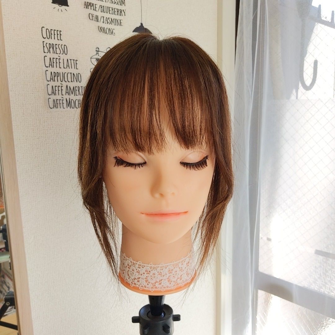 人毛レミー100%ヘアピース☆ブラウン11×12☆30cmリアル植毛 薄毛 