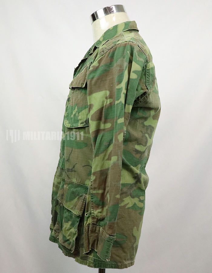 米軍ベトナム戦争ERDLグリーンリーフ迷彩ジャケット1969年官給品S/Lサイズ