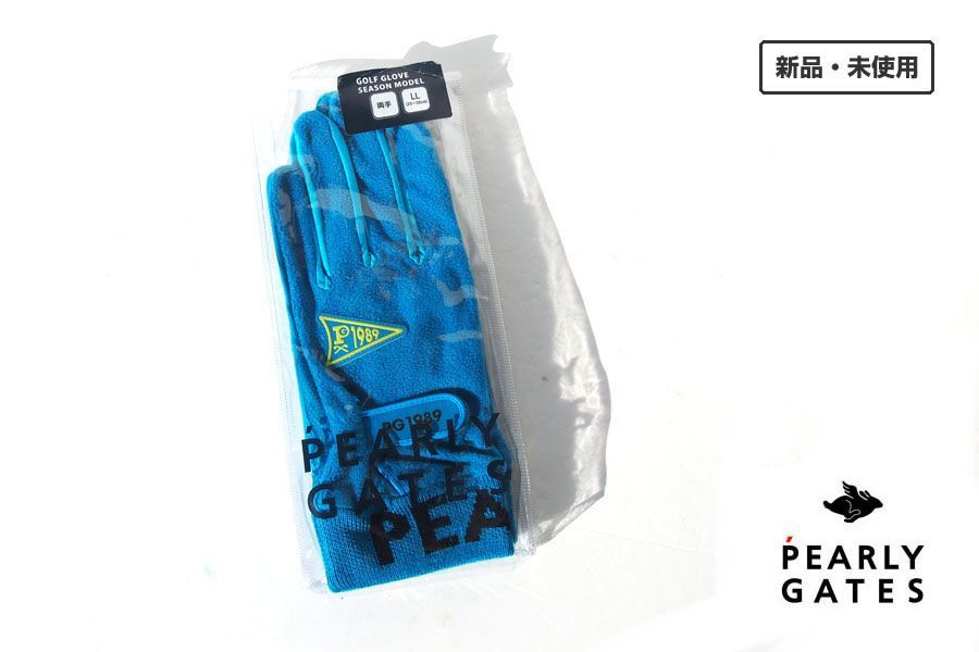 新品｜未使用｜パーリーゲイツ｜pearly gates｜フリースグローブ｜防寒グローブ｜両手用ユニセックス｜LL｜ブルー