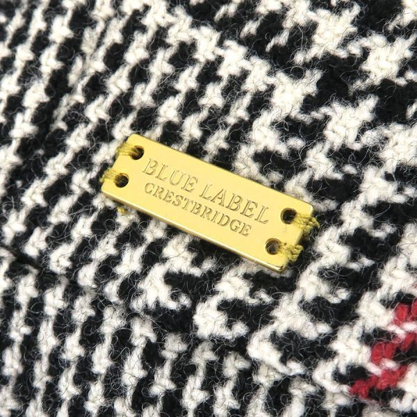 【でん】クレストブリッジチェックエアリーツイルワンピース　36 ブルーレーベルクレストブリッジ チェックエアリーツイルワンピース 36