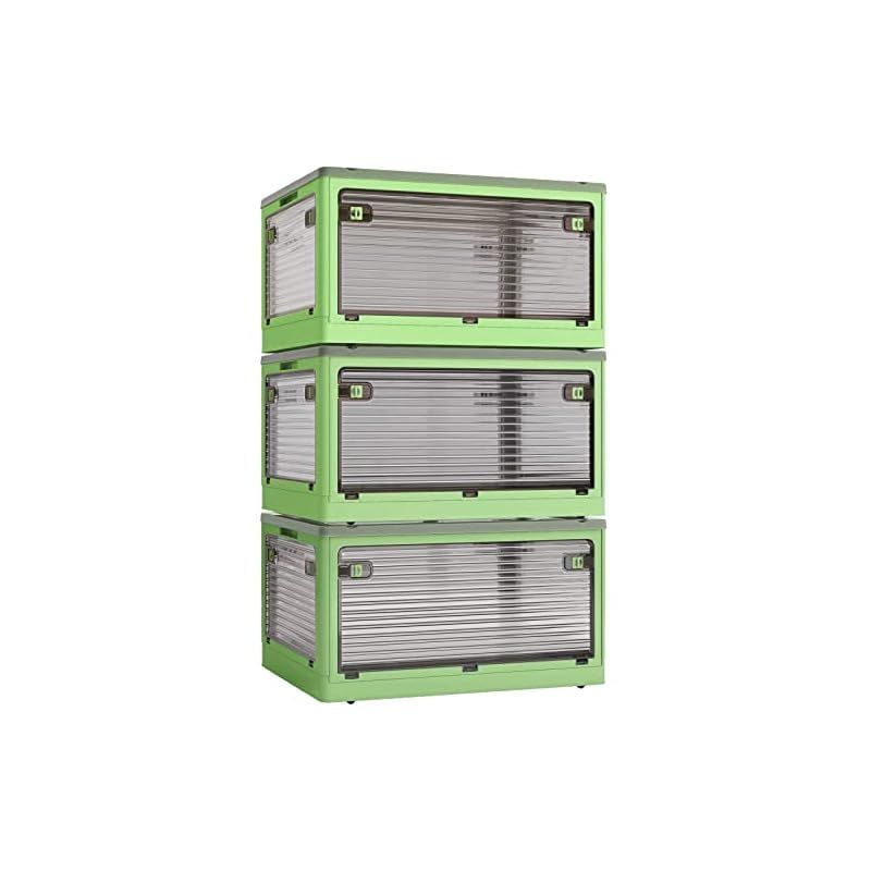 折りたたみ収納ボックス コンテナボックス キャスター付き 大容量 緑 6個 折りたたみ収納ボックス コンテナボックス キャスター付き 大容量 緑 6