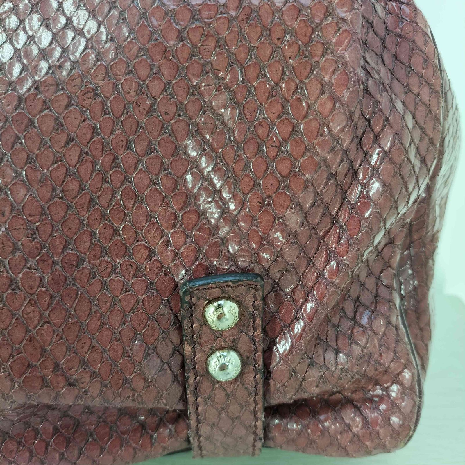 マックスマーラ MAX MARA イタリア製 パイソン レザー がま口 