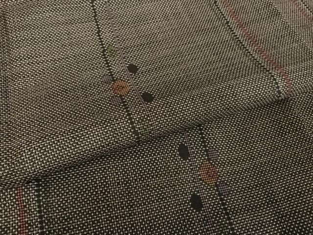 平和屋着物●本場大島紬　純泥染　カタス7マルキ　変わり縞　前田義久作　証紙付き　正絹　逸品　未使用　AAAW4257np 平和屋着物○本場大島紬 純泥染 カタス7マルキ 変わり縞 前田義久作