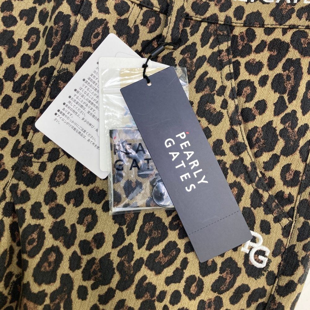 毎日がバーゲンセール！ サイズ 0 PEARLY GATES パーリーゲイツ 055-2231026 ストレッチパンツ ヒョウ柄 レオパード ブラウン系 240101532636 ゴルフウェア レディース ストスト