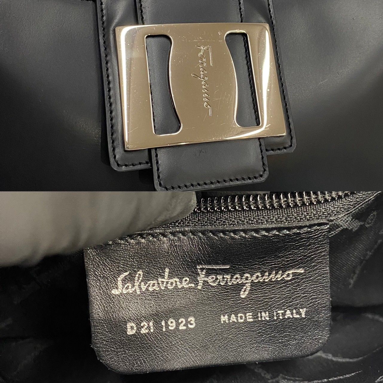 極 美品 Salvatore Ferragamo サルヴァトーレフェラガモ ヴァラ ロゴ