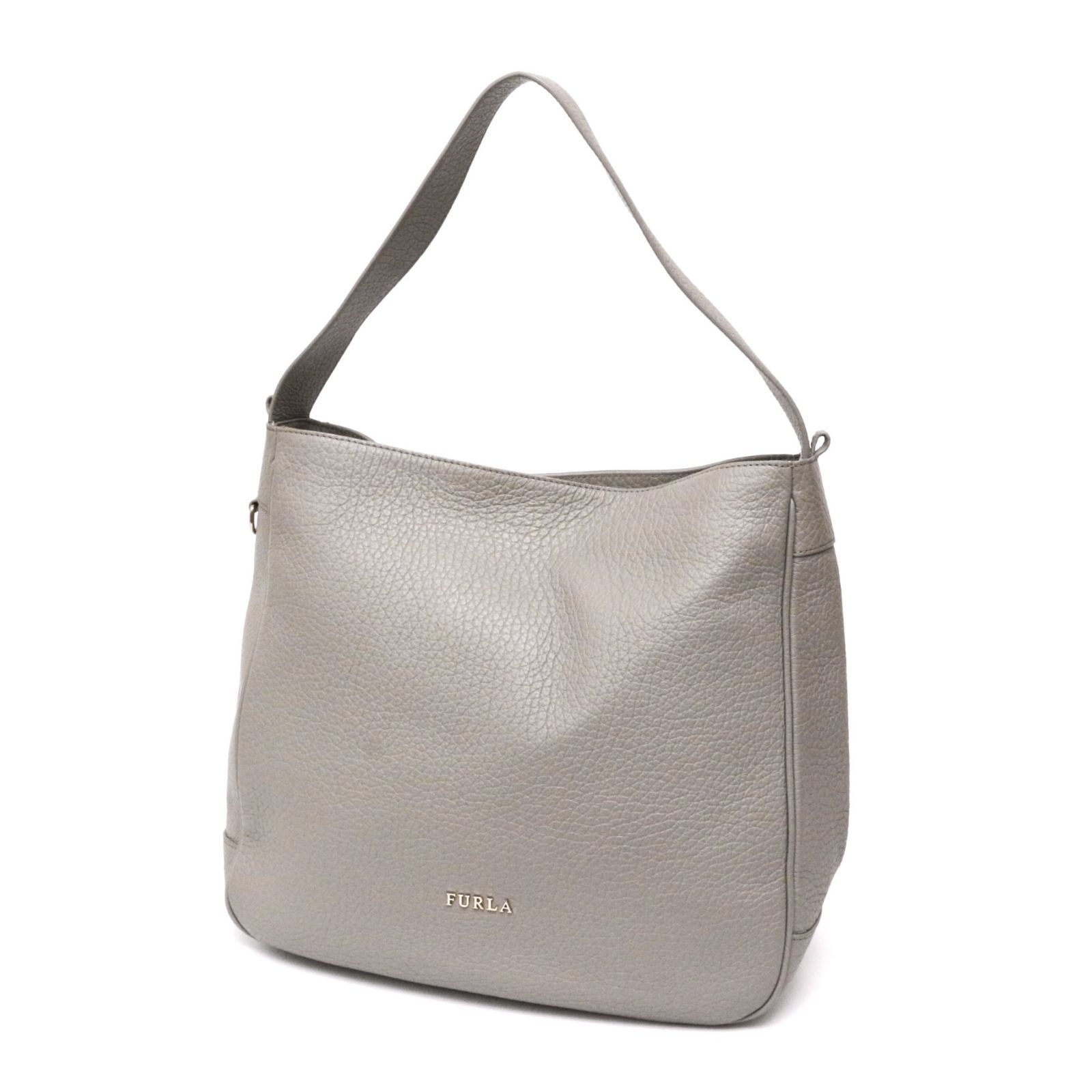 フルラ ワンショルダーバッグ ハンドバッグ シボ ラウンドシェイプ  