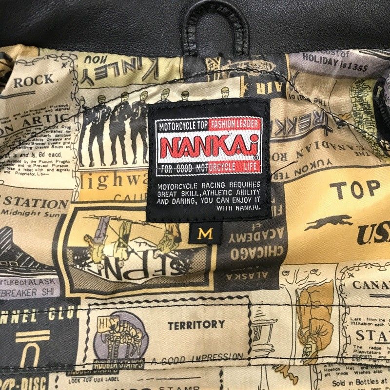 NANKAI ナンカイ レザーダブルライダースジャケット バイクウェア M