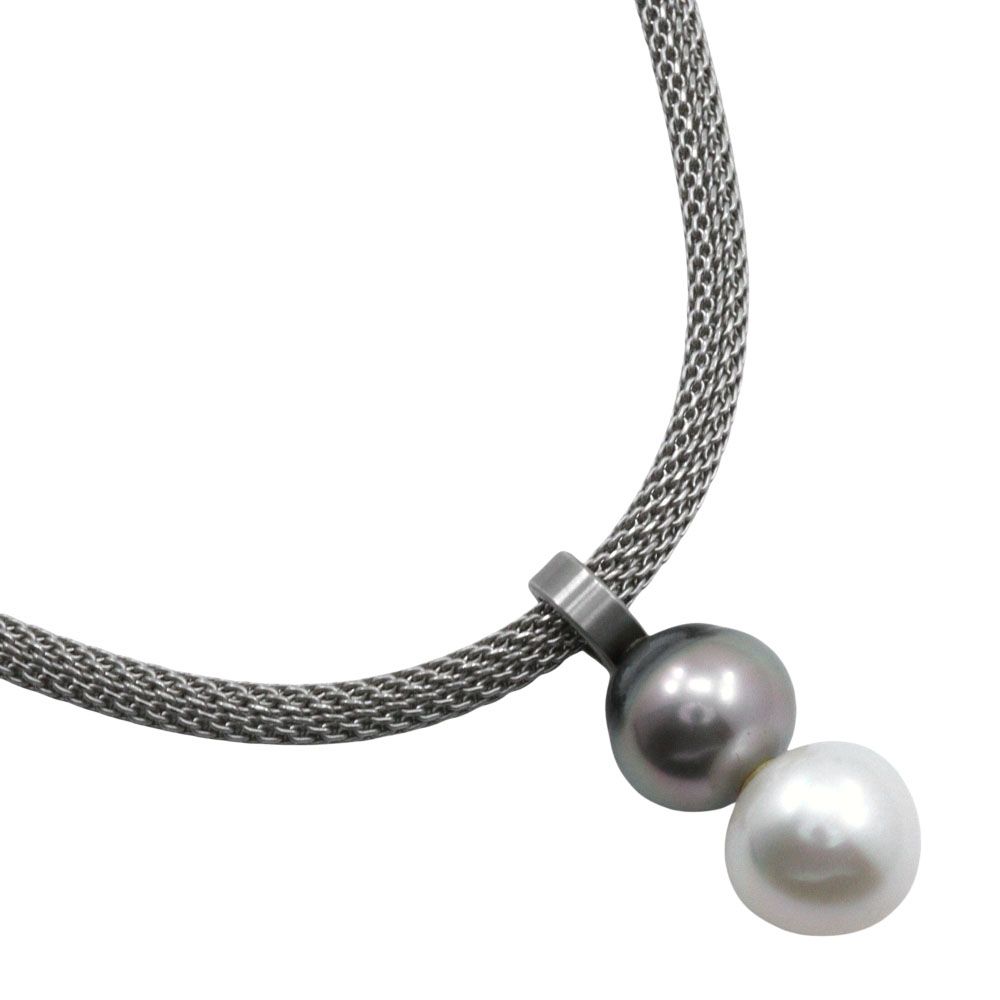 ANDY MULLER】アンディミュラー 真珠 金属製×パール シルバー