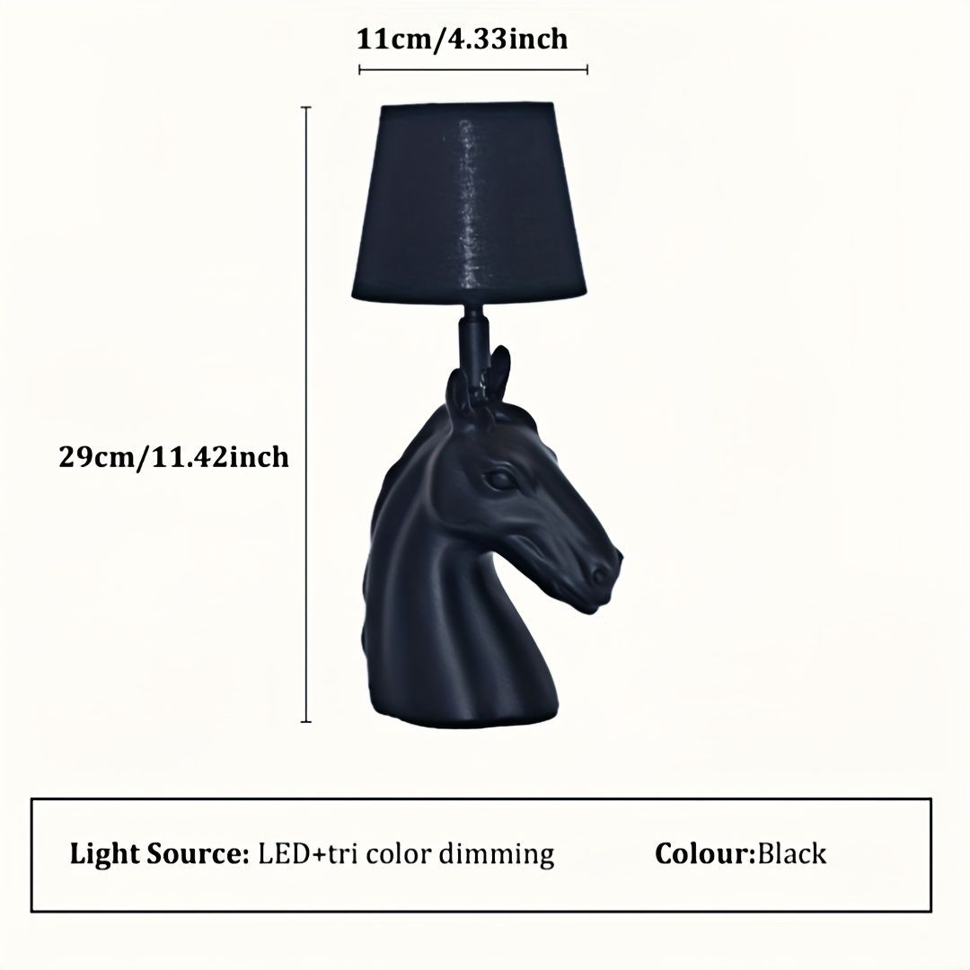ナイトライト ベッドサイドランプ 卓上ライト オブジェ ウマの頭 馬 うま ブラック ホワイト 間接照明 インテリア 寝室 授乳ライト テーブルライト テーブルランプ オシャレ ギフト プレゼント 誕生日 贈り物 ユニーク
