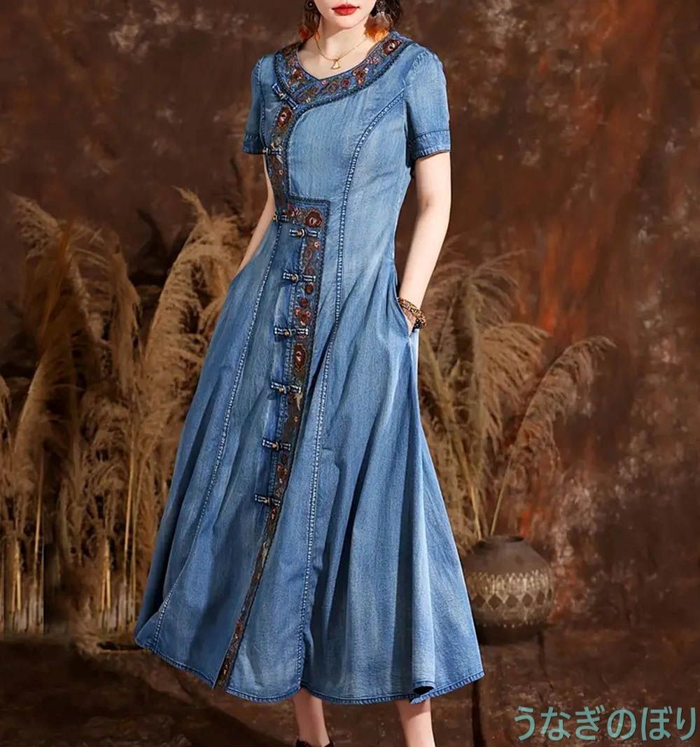 うさとの服 うさと アオザイ風ジャケット コート アウター ロング