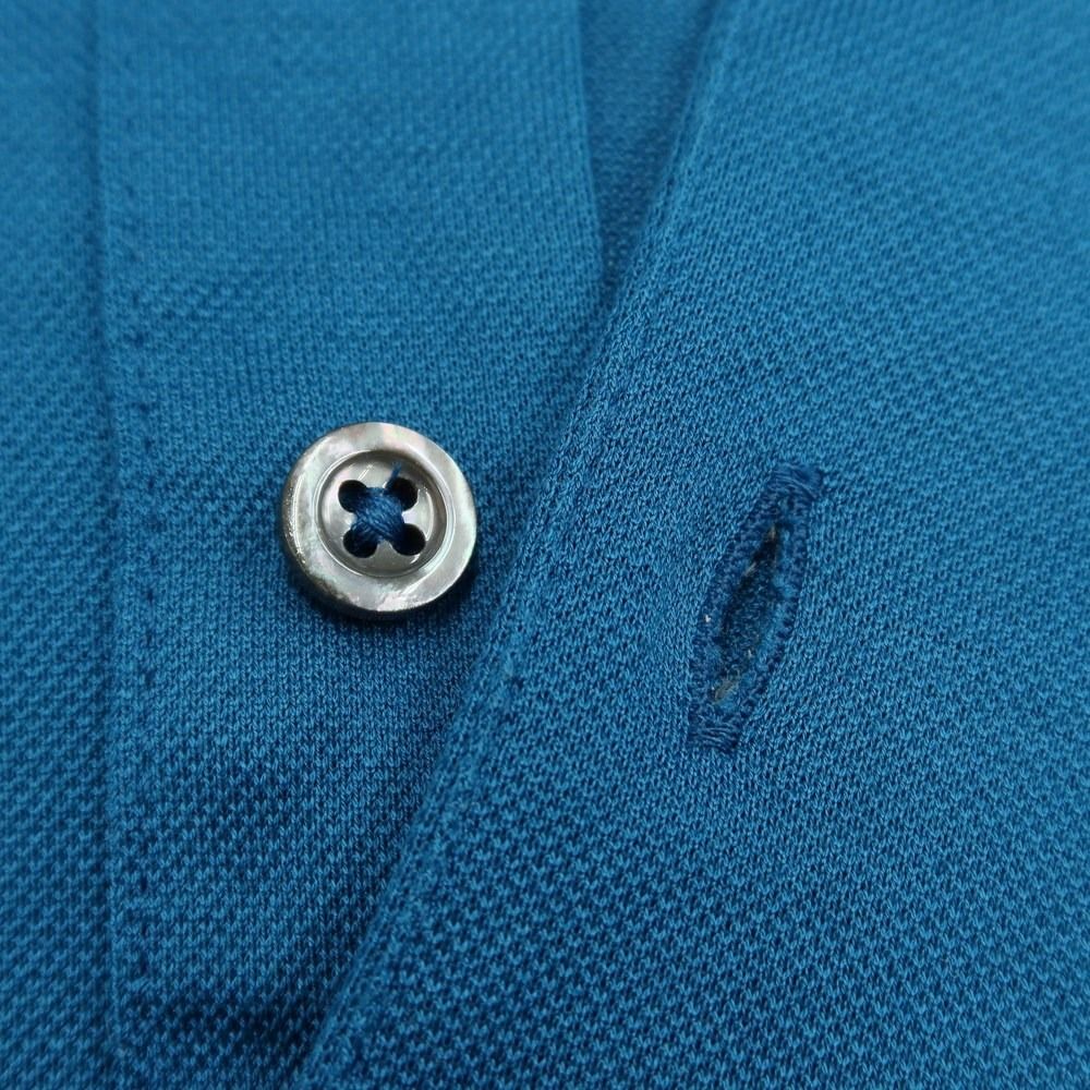 グランサッソ GRAN SASSO コットン 半袖ポロシャツ ピーコックブルー【サイズ52】【メンズ】
