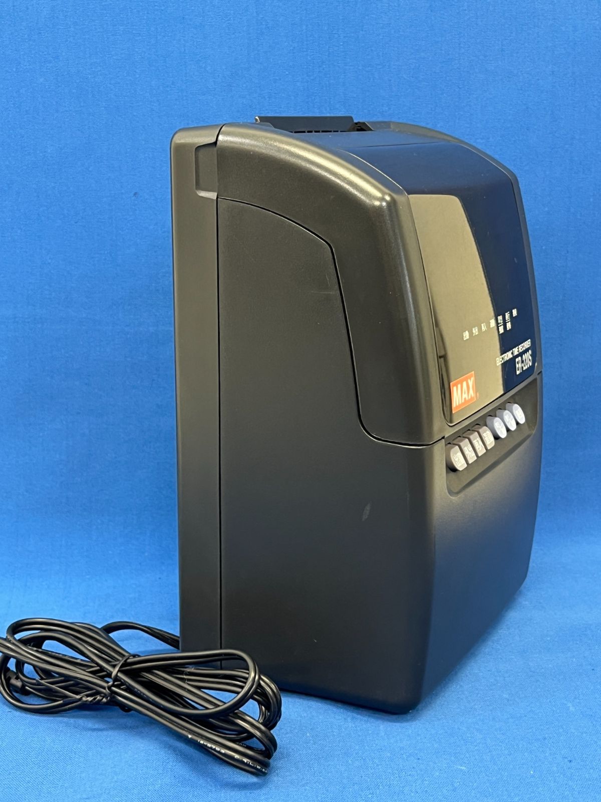 ★清掃済 美品　MAX タイムレコーダー ER-220S黒 タイムカード15枚付 Amazon.co.jp: MAX マックス ER-220S タイムレコーダー 時刻記録