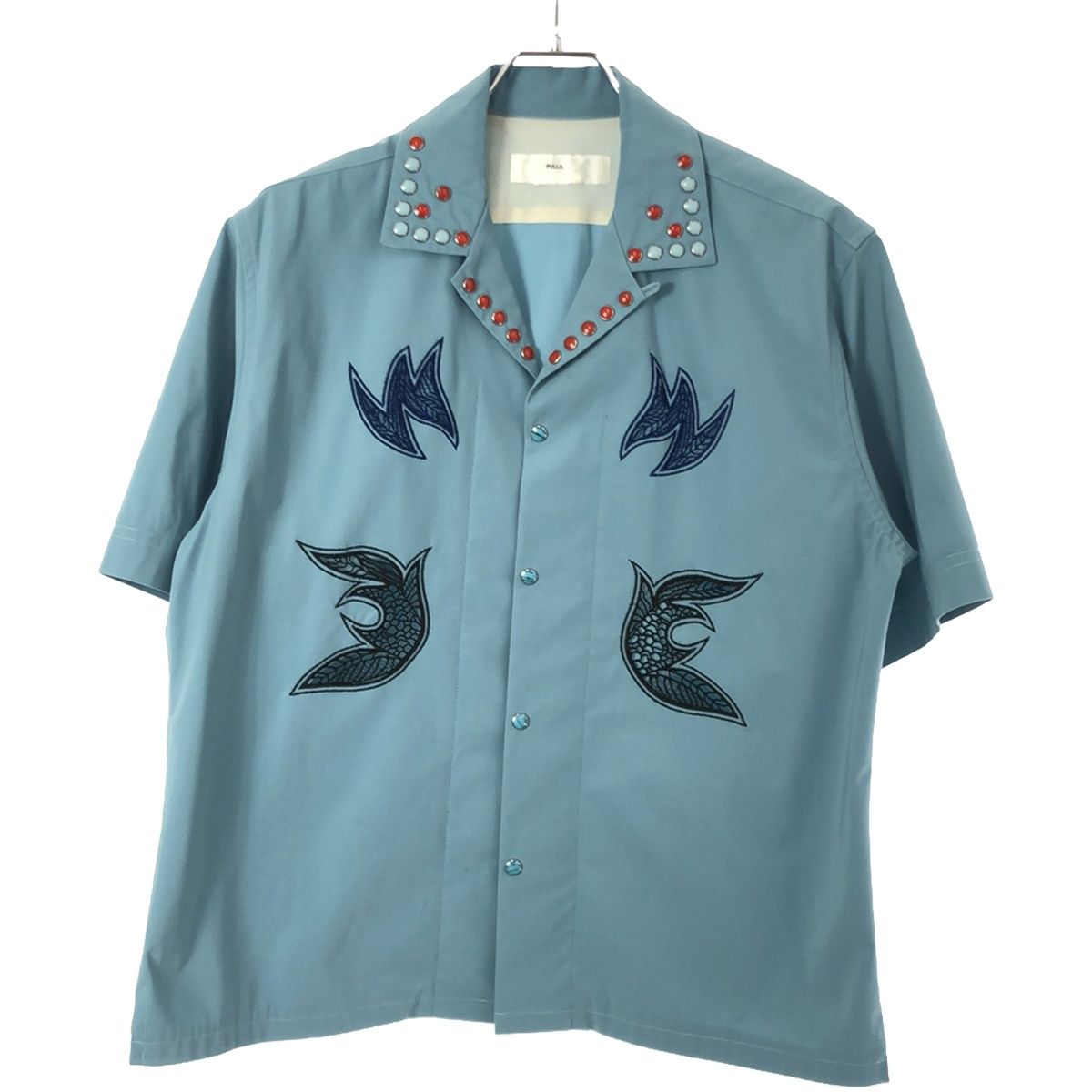 TOGA PULLA トーガ プルラ 18SS Embroidery shirt ショートスリーブ 