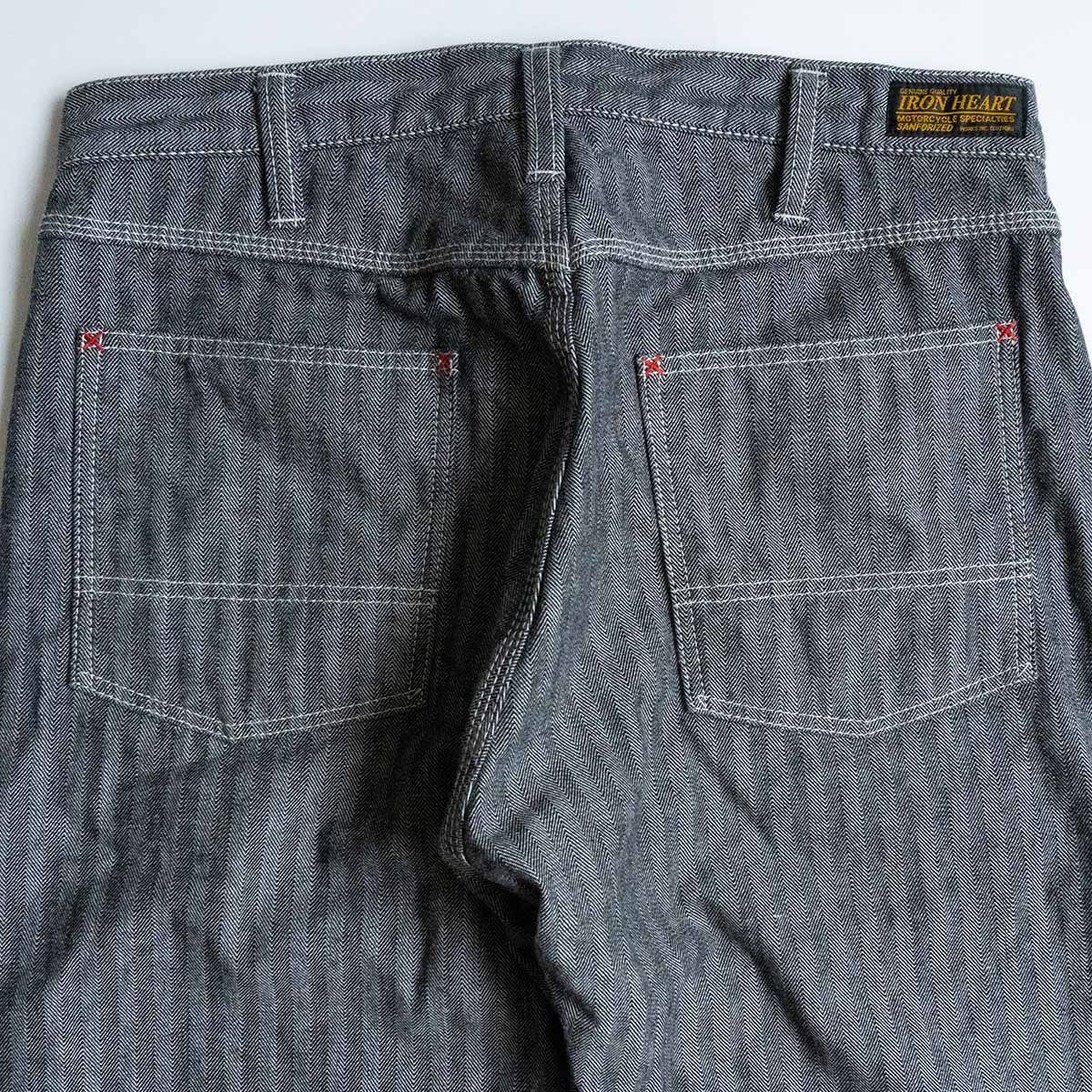 美品 IRON HEART 10.5ozヘリンボン ダブルニーロガージーンズ IRON HEART / アイアンハート】ボトム/ 10.5ozヘリンボン