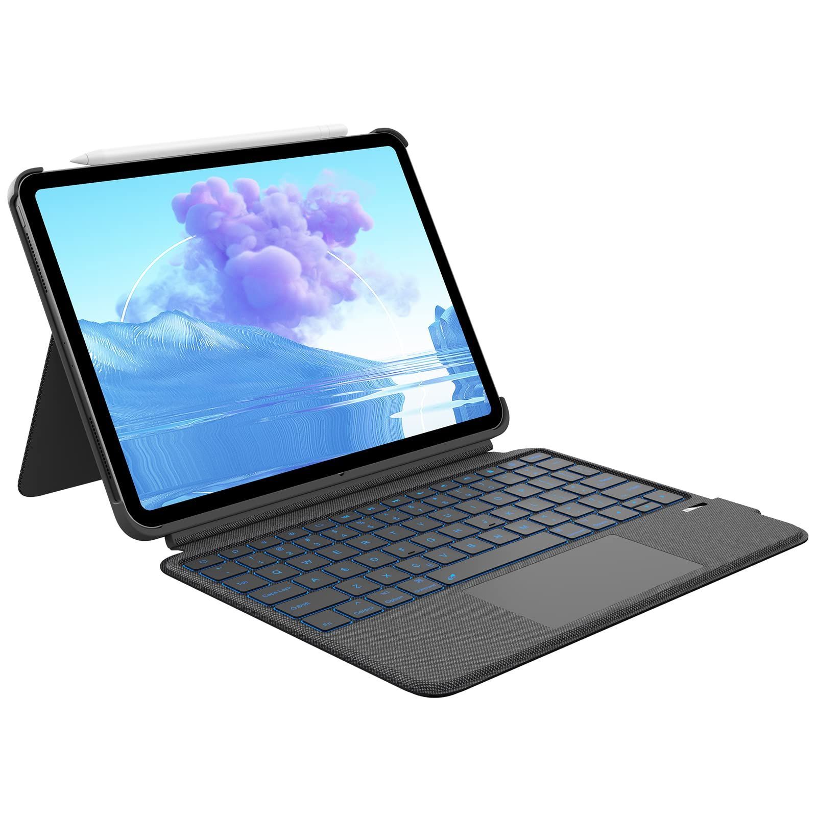 数量 Earto for iPad Pro 11 第4|3|2|1世代 キーボード付きケース 多機能タッチパッド搭載 7色バックライト ipad air4|air5 キーボード 10.9|11インチBluetoothキーボード マグネット付き脱着式 ペン