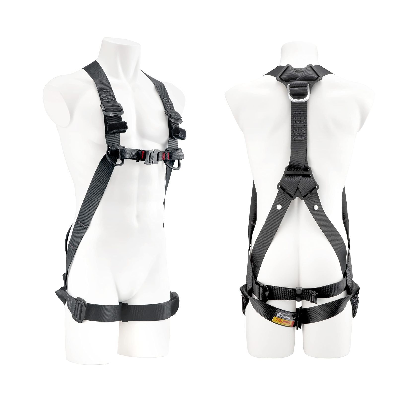 新着商品 フルハーネスGS本体のみ スチール製バックルモデル Mサイズ黒 新規 全帯 束縛感が少ないベーシックフィット構造 肩に食い込まない46mm幅広ベルト タジマ AGSM-BK